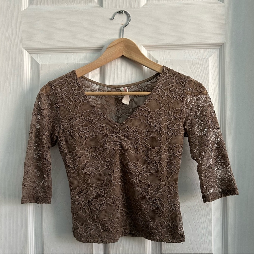 Mussas top. Size: S. Color: Brown